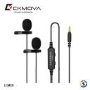 CKMOVA 全向電容式雙頭領夾式麥克風 LCM2D(3.5mm)